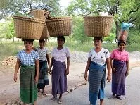 Burmese Culture - Locals in Old Bagan