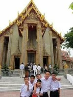 Thai Culture - Playing Ping Pong at a Temple