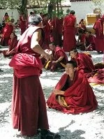 Chinese Culture - Monks debating in Tibet