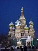 Russian Architecture - St. Basil's on Red Square in Moscow