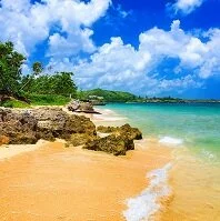 Cuban Geography - Rocks on the beach