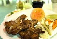 Dominican Food - Pork chops