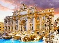 Italian Architecture - Trevi Fountain in Rome