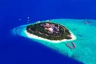 Maldivian Geography - An island from the air