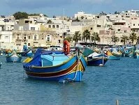 Maltese Culture - Boats near Marsaxlokk