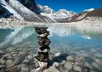 Nepalese Geography - Stones on a lake