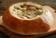 Polish Food - Zurek in a bread bowl