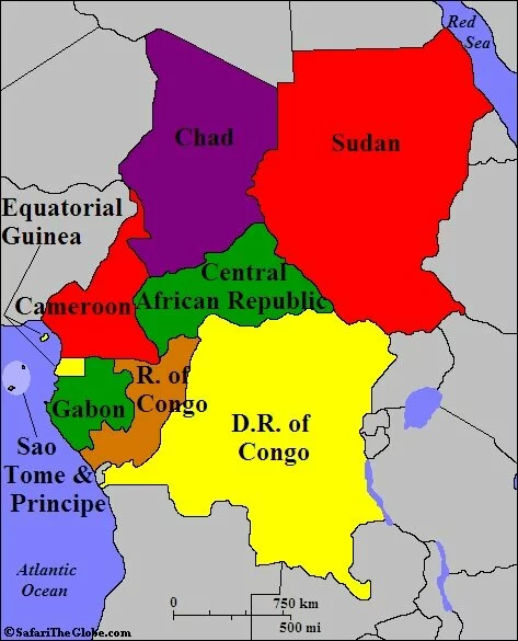 Map of Central Africa