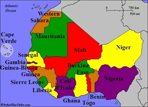 Map of West Africa