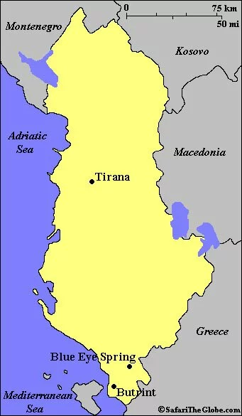 Map of Albania