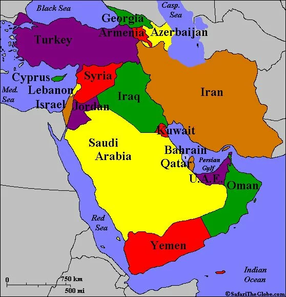 Map of the Middle East