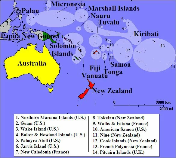 Map of Australasia