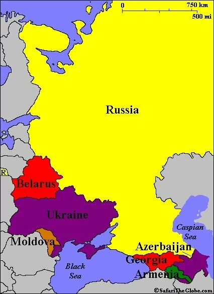 Map of Eastern Europe